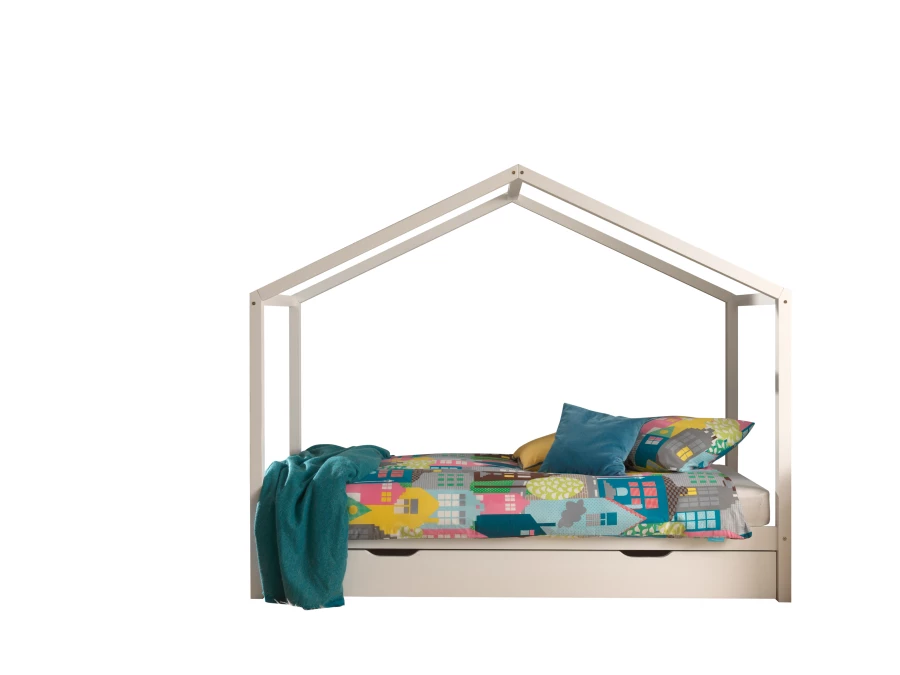 Vipack Dallas huisbed ZH met bedlade - wit