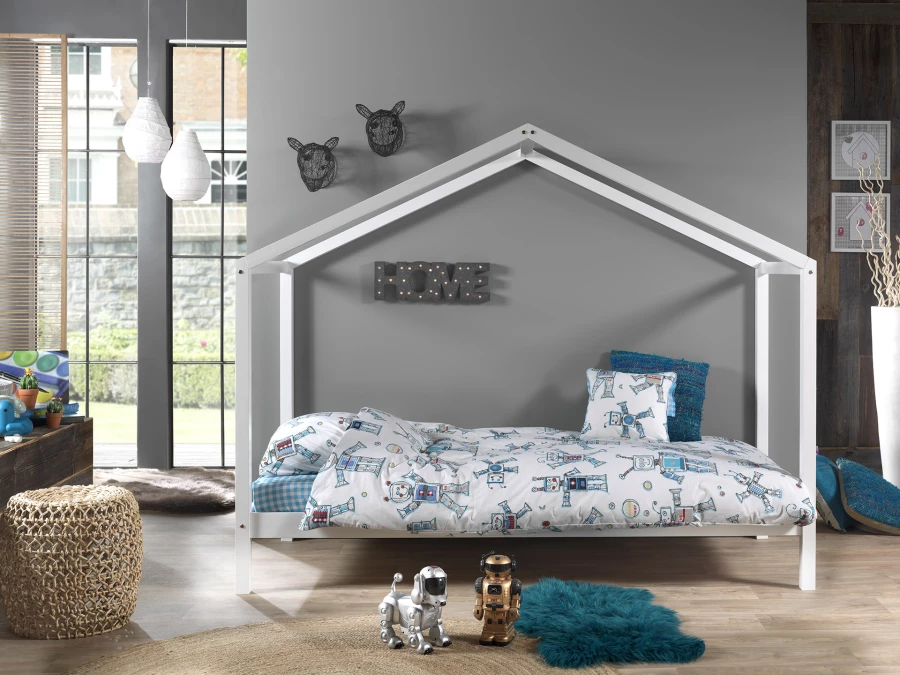Vipack Dallas huisbed ZH met bedlade - wit - Afbeelding 3