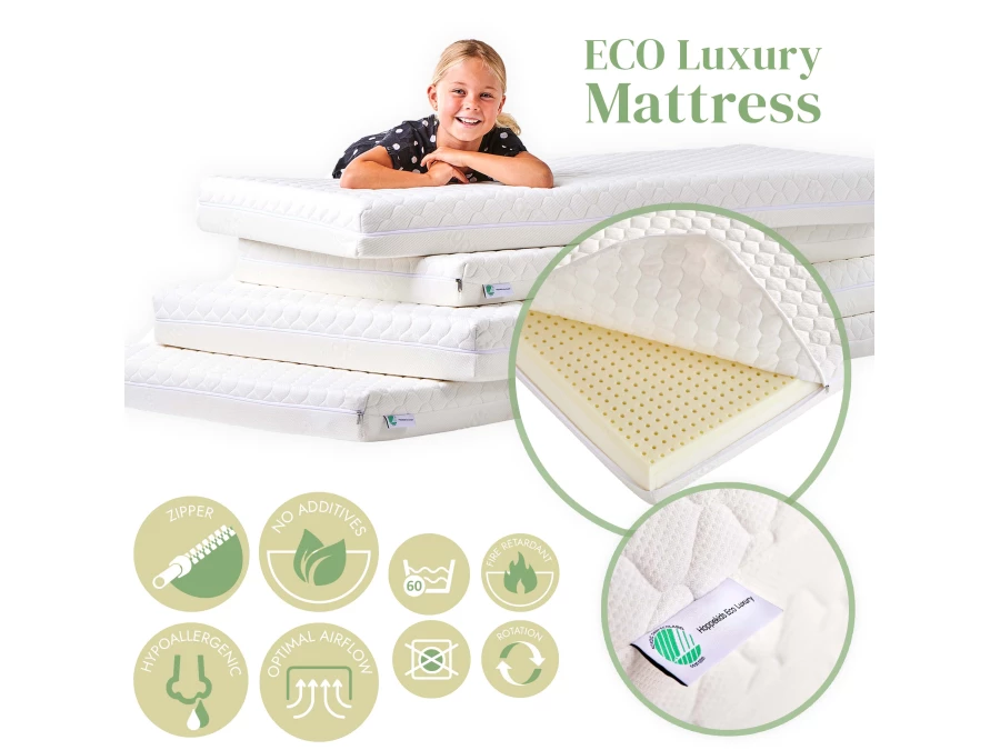 Hoppekids Noah Deluxe bed + onderschuifbed-module + Eco Luxury matras - Afbeelding 7