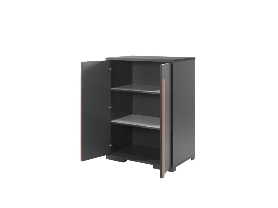Vipack London hoogslaper met bureau, ladeblok en kast - antraciet - Afbeelding 8