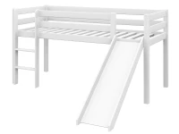 Infanskids Pino halfhoogslaper met glijbaan 90x200 - wit