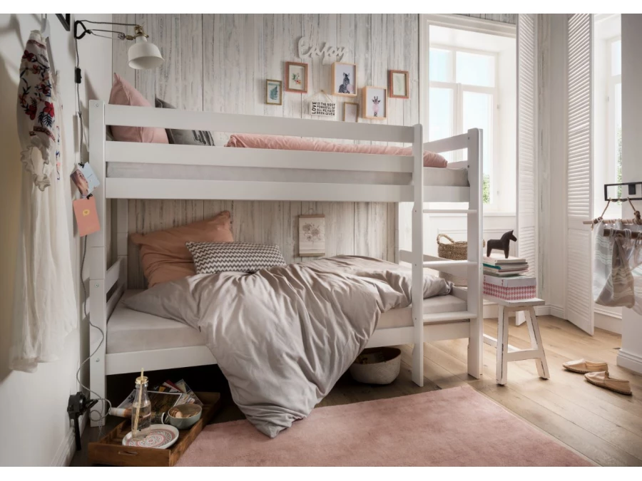Infanskids Pino stapelbed 90x200 - wit - Afbeelding 2
