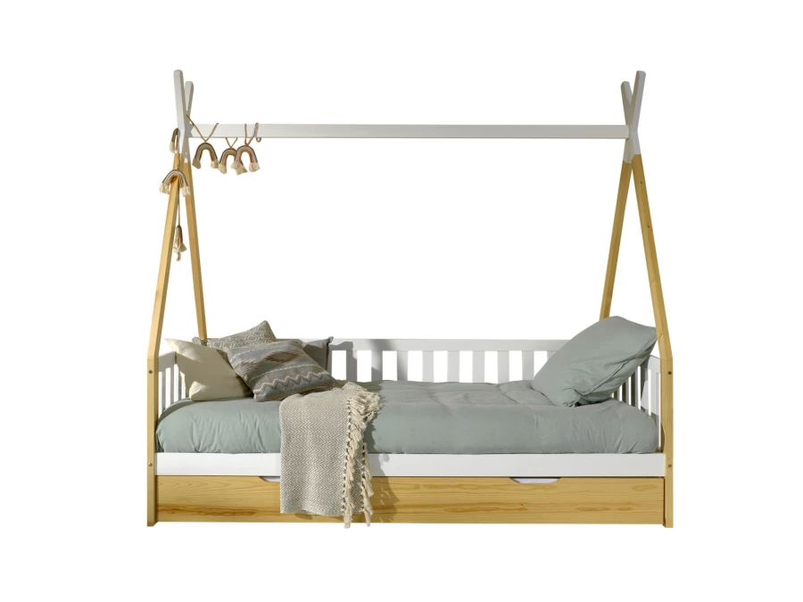 Vipack Tipi MH bedbank met naturel bedlade