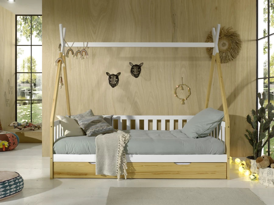 Vipack Tipi MH bedbank met naturel bedlade - Afbeelding 2