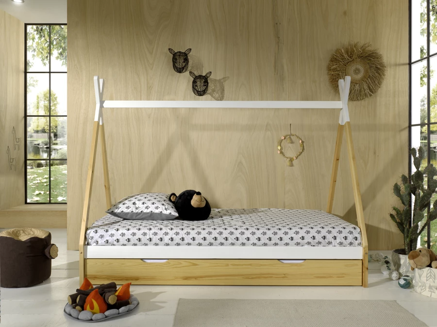 Vipack Tipi LP bed met naturel bedlade - Afbeelding 2