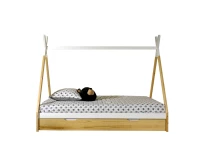 Vipack Tipi LP bed met naturel bedlade