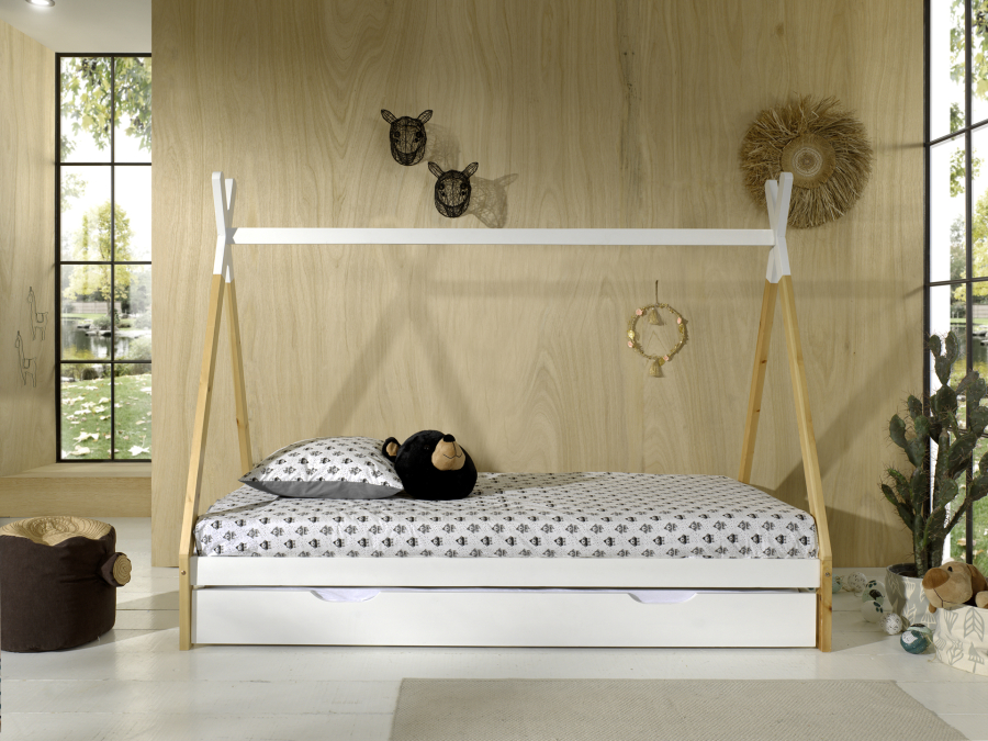Vipack Tipi LP bed met witte bedlade - Afbeelding 2