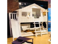 Mathy by Bols boomhut stapelbed met platform en glijbaan 90x190 - donker grijs - Afbeelding 10
