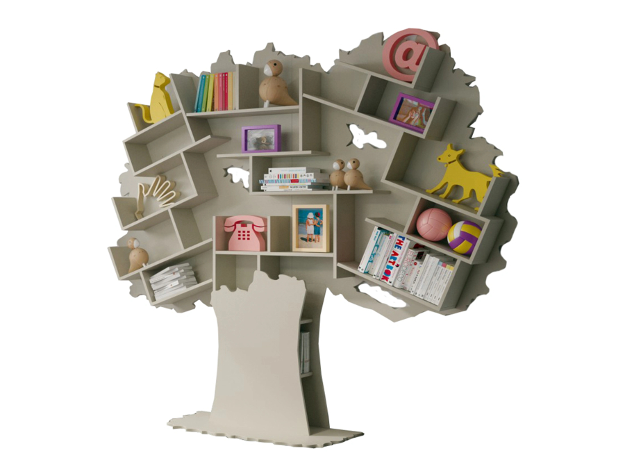 Mathy by Bols Tess grote boom boekenkast - parelgrijs - Afbeelding 5