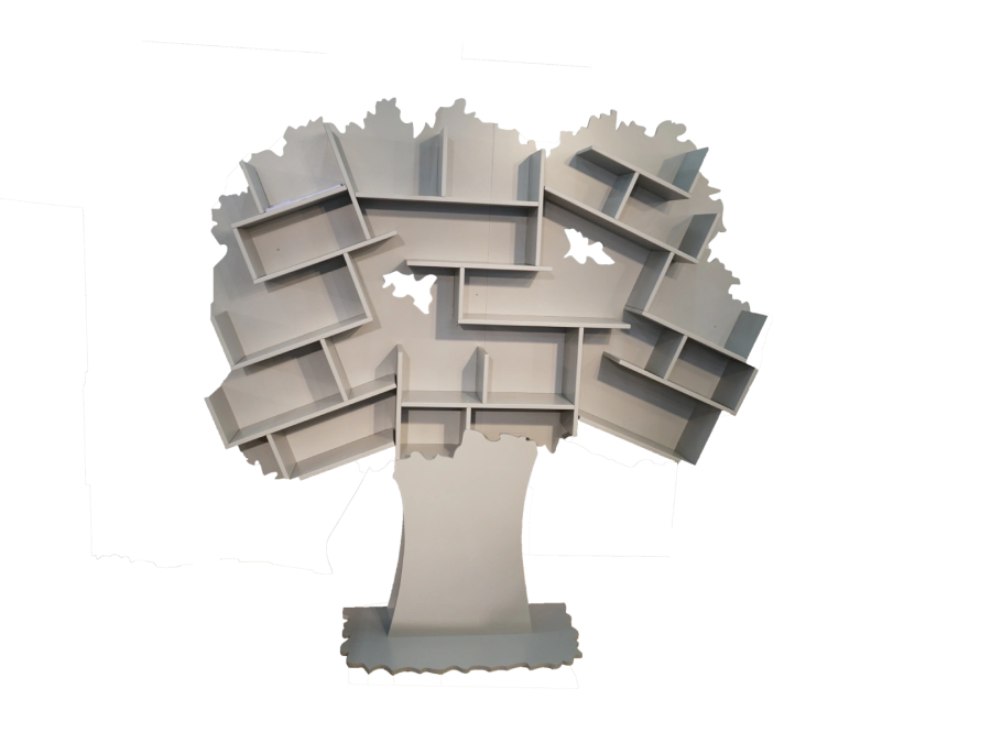 Mathy by Bols Tess grote boom boekenkast - parelgrijs - Afbeelding 3