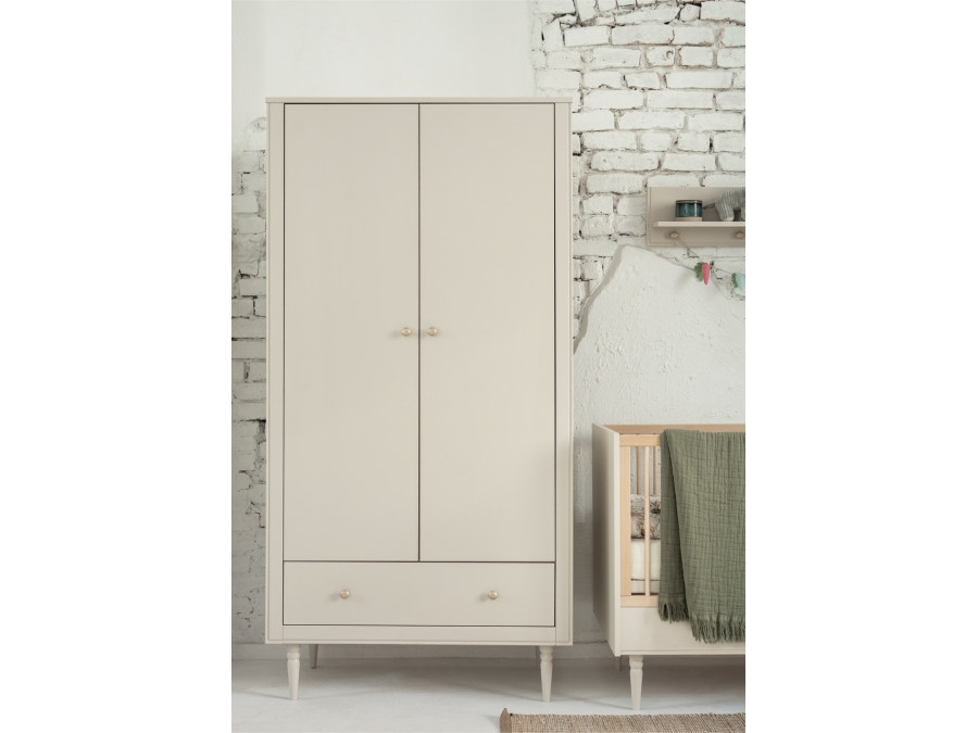 Pinio Petite 2-deurs kledingkast - champagne - Afbeelding 4