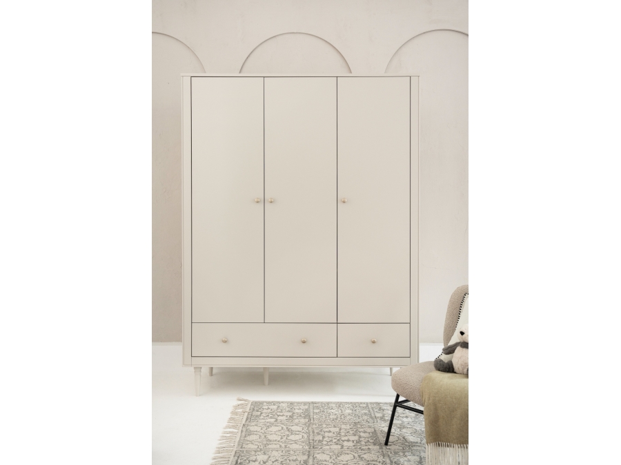 Pinio Petite 3-deurs kledingkast - champagne - Afbeelding 4