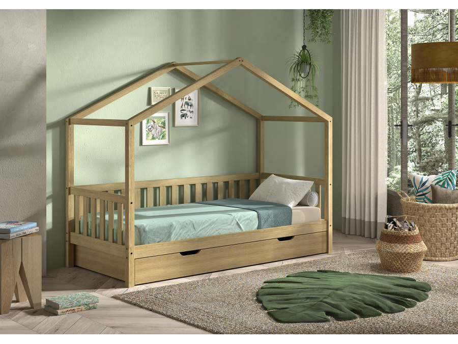 Vipack Dallas bed mh 90x200 massief eiken - Afbeelding 3