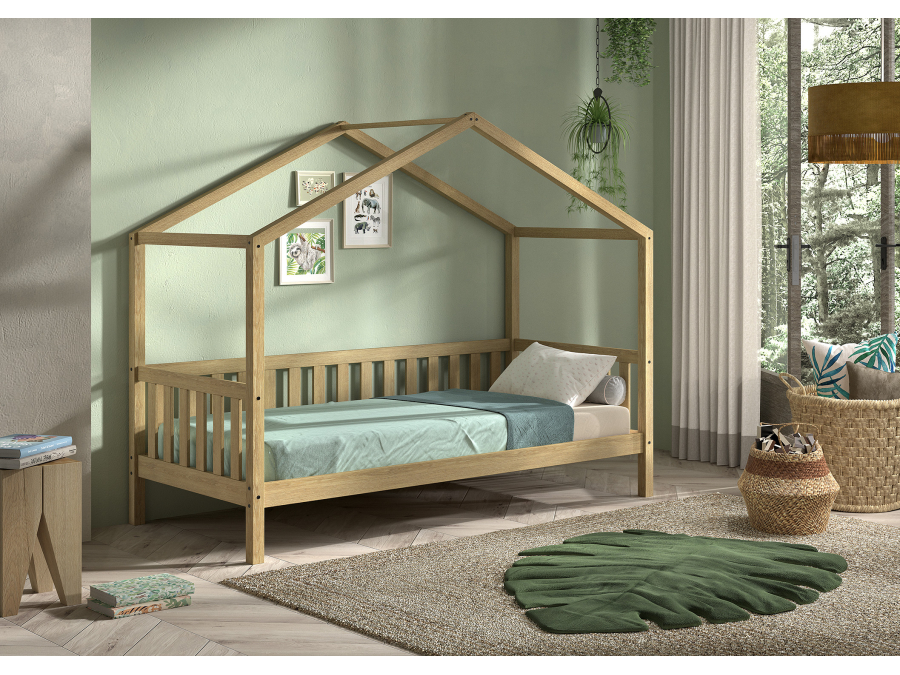 Vipack Dallas bed mh 90x200 massief eiken - Afbeelding 2