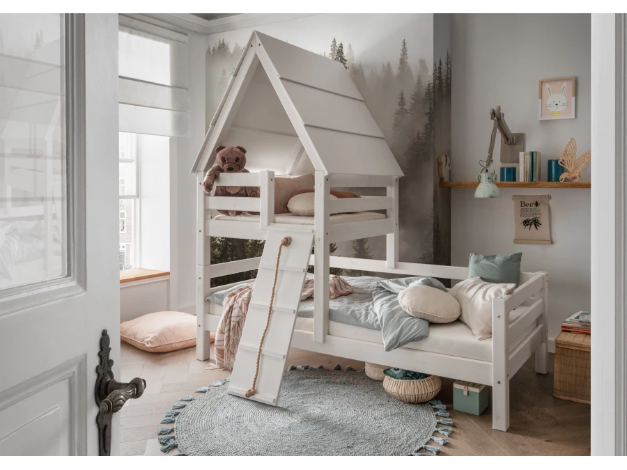 Infanskids huisbed met speeltoren 90x200 - wit - Afbeelding 2