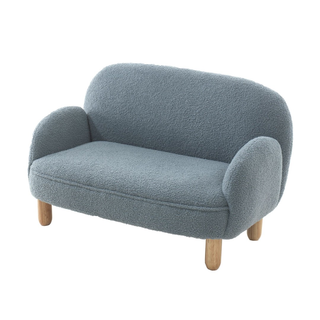 jaxx kinderbankje blauw boucle