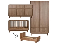 Quax Kyo 3-delige meegroeikamer met XL commode Walnut