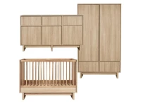 Quax Kyo 3-delige babykamer met XL commode Honey Ash