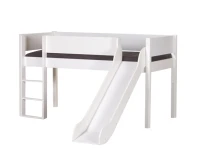 Manis-h Loke halfhoogslaper met glijbaan en rechte ladder 90x200