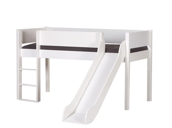 Manis-h Loke halfhoogslaper met glijbaan en rechte ladder 90x200