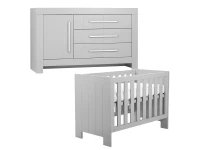 Pinio Calmo 2-delige babykamer met grote commode - grijs