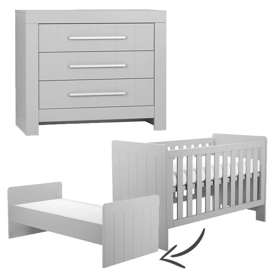 Pinio Calmo 2-delige meegroeikamer - grijs