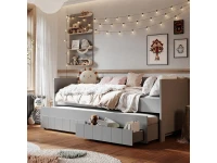 Pinio Calmo bedbank met lades en logeerbed 90x200 - grijs