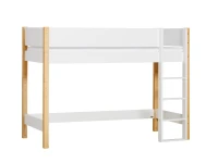 Manis-h Ask hoogslaper 90x200 wit met houten poten