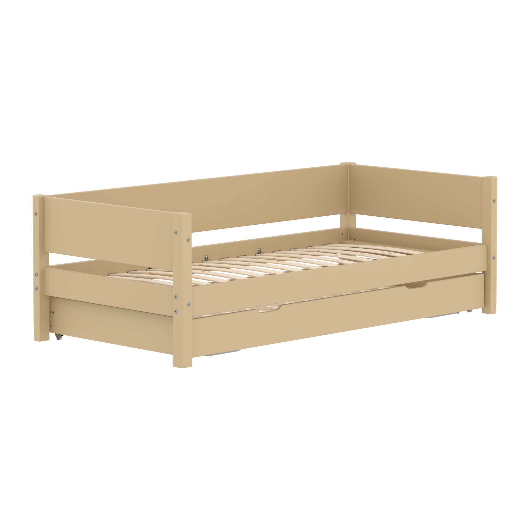 Flexa White Sand bedbank met onderschuifbed - beige