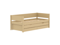 Flexa White Sand bedbank met onderschuifbed en 2 opberglades - beige