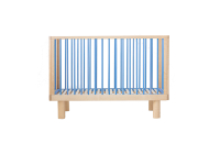 Karl & Fric Nox ledikant 60x120 + Junior Rail - Blauw / Naturel