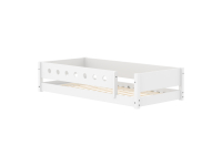 Flexa White Montessori bed met Dots uitvalbeschermer