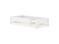 Flexa White Montessori bed met Grooves uitvalbeschermer