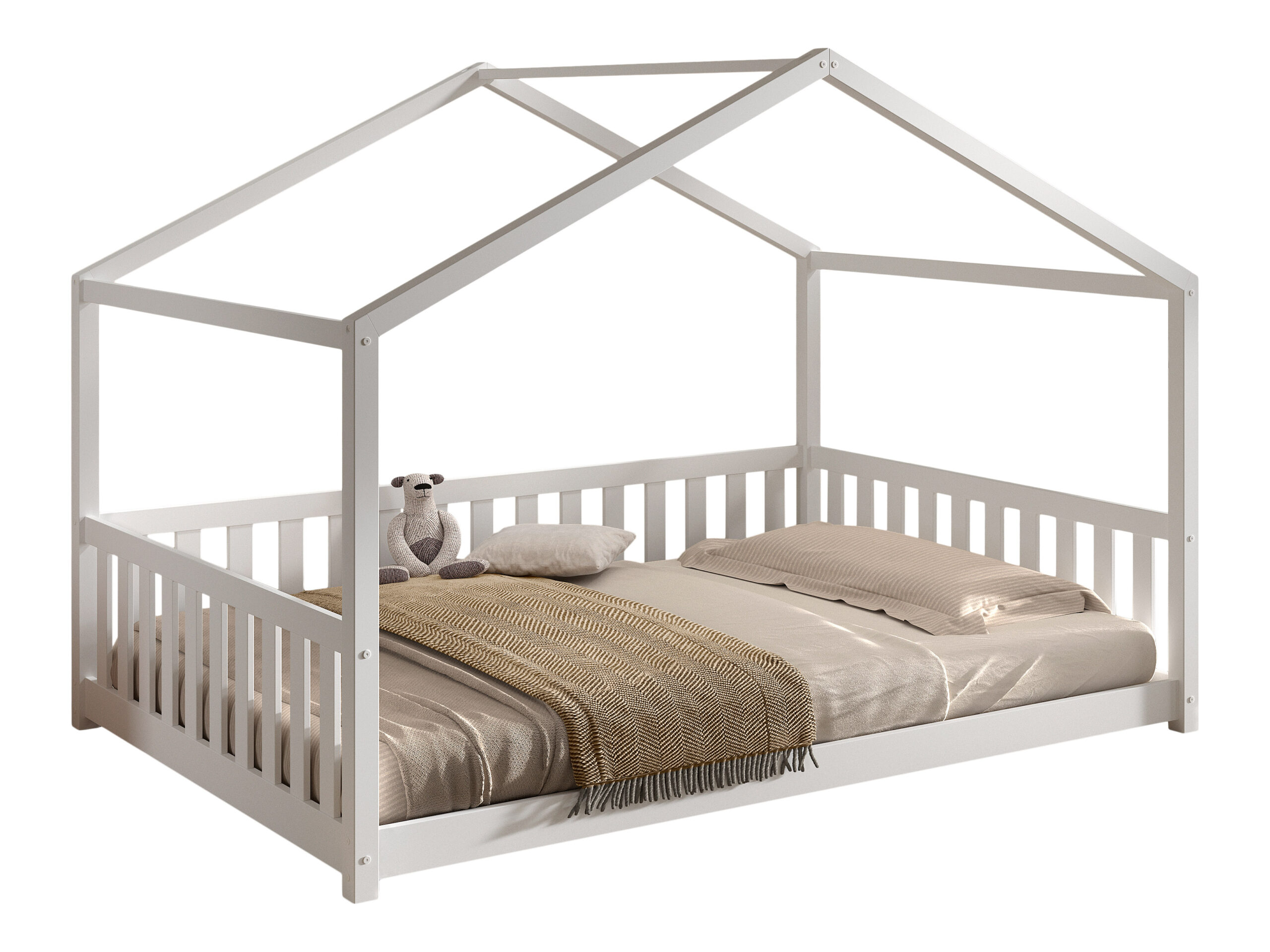 Vipack Dallas combo Montessori huisbed 140x200 wit