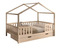 Vipack Dallas combo huisbed met bedlade en uitvalbeschermer 140x200 natuur