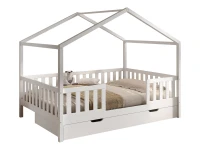 Vipack Dallas combo huisbed met bedlade en uitvalbeschermer 140x200 wit
