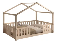 Vipack Dallas combo Montessori huisbed met uitvalbeschermer 140x200 natuur