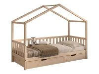 Vipack Dallas combo huisbed met bedlade 90x200 natuur
