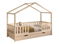 Vipack Dallas combo huisbed met bedlade en uitvalbeschermer 90x200 natuur