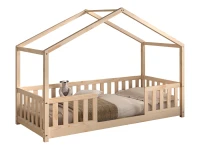 Vipack Dallas combo Montessori huisbed met uitvalbeschermer 90x200 natuur