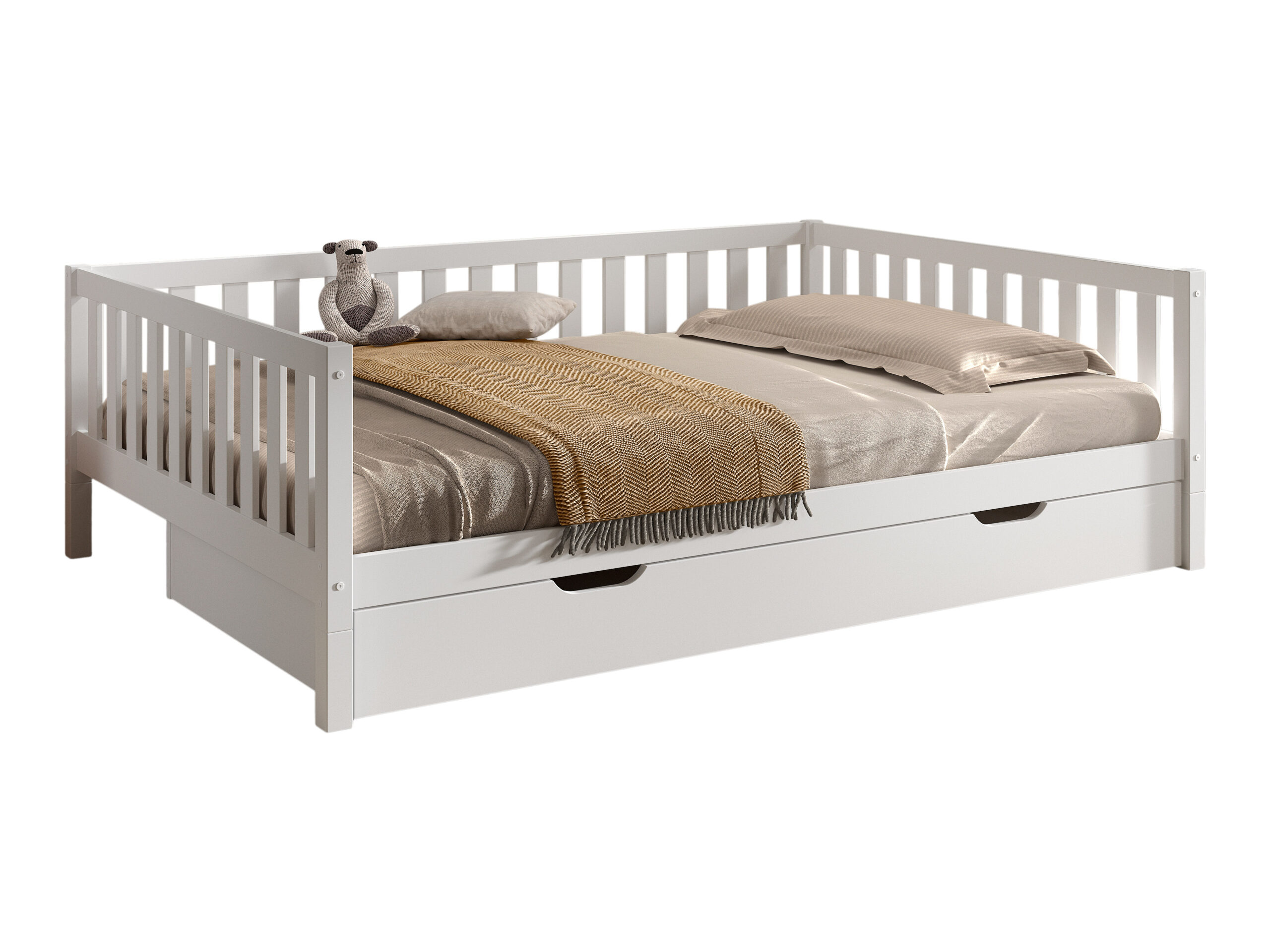 Vipack Dallas combo bed met bedlade 140x200 wit