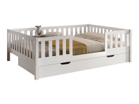 Vipack Dallas combo bed met bedlade en uitvalbeschermer 140x200 wit