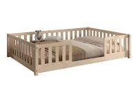 Vipack Dallas combo Montessori vloerbed met uitvalbeschermer 140x200 natuur