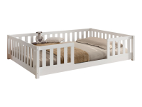 Vipack Dallas combo Montessori vloerbed met uitvalbeschermer 140x200 wit