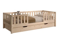 Vipack Dallas combo bed met bedlade en uitvalbeschermer 90x200 natuur