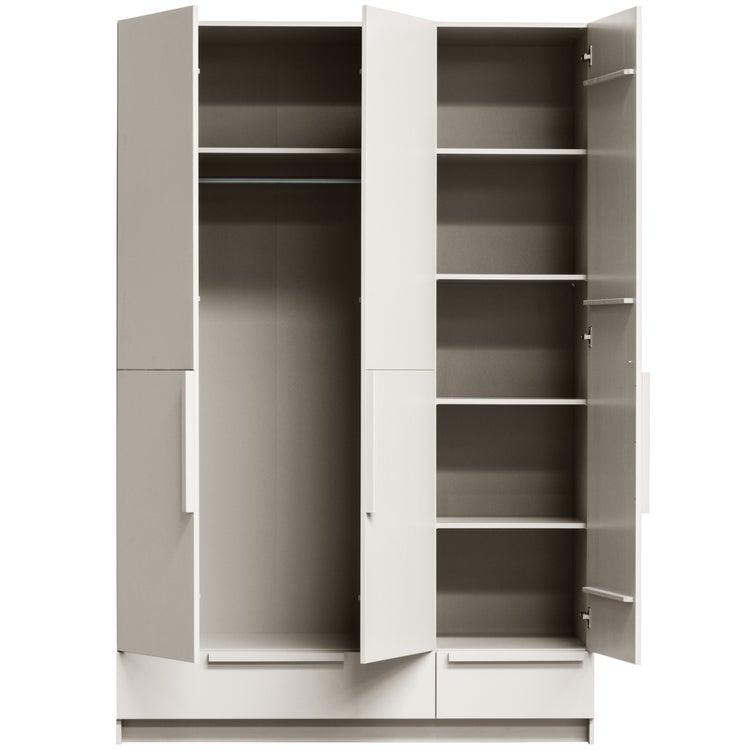 Woood Pure 3-deurs kledingkast met splitdeur - grenen / dust - Afbeelding 5