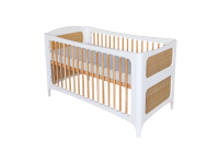 Théo-Bébé Nereides meegroeibed 70x140 - wit / rotan