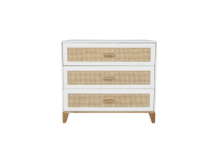 Théo-Bébé Nami Neige commode - wit / rotan