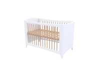 Théo-Bébé Neree ombouwbaar ledikant 60x120 - wit / naturel