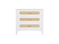 Théo-Bébé Nereides commode - wit / rotan